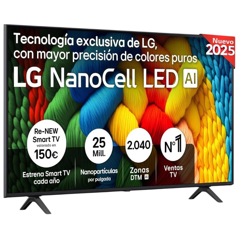 LG 55NANO80A6B 55' 4K Ultra HD NanoCell Smart TV Negro