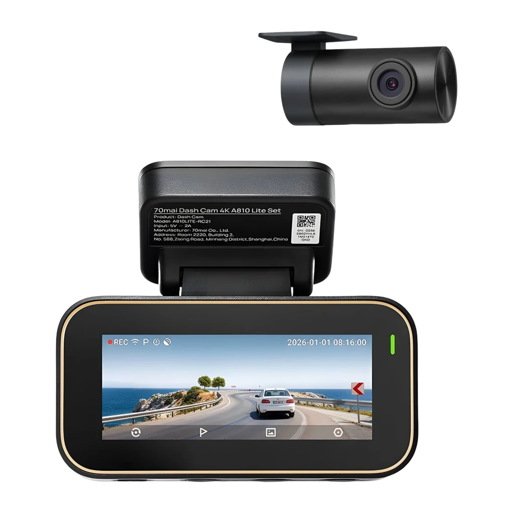 Dashcam 70mai A810 Lite Set con Rear Camera RC21 2CH 4K GPS WiFi