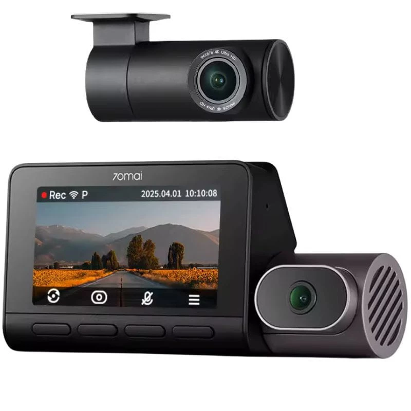 70mai Dash Cam 4K T800 + Cámara Trasera 70mai RC41 Premium Set