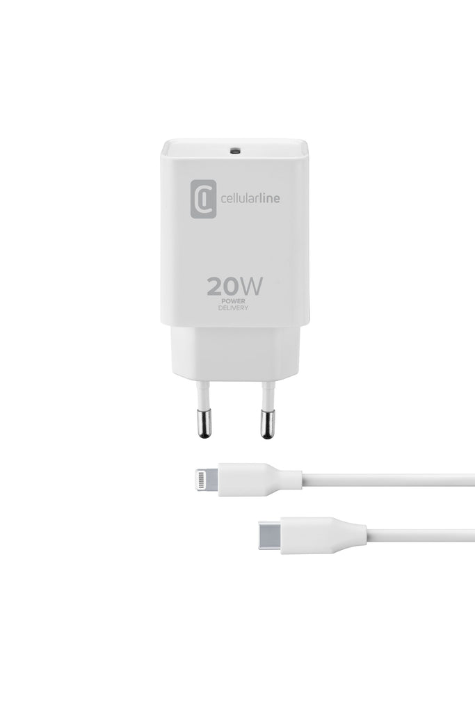 Cellular Line ACHIPHKITC2LM Para Apple iPhone y iPad Cable Lightning USB-C 100 cm 20W Blanco