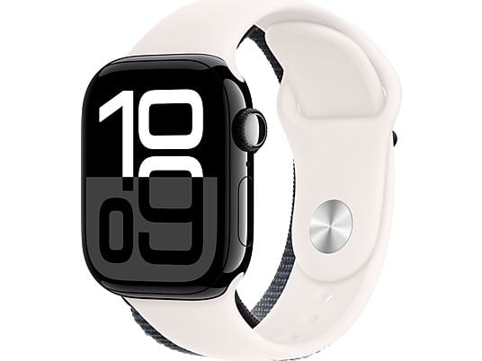 Apple Watch Series 10 (2024) GPS + Cellular 42 mm Gesto de doble toque Caja de aluminio Oro rosa Correa deportiva Rosa rubor Talla S/M