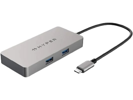 Hyper HDMB2 5 Puertos en 1 USB-C 5 Gbit/s Plata