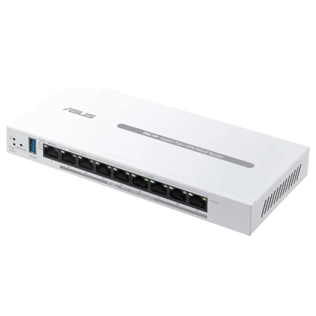 ASUS ExpertWiFi EBG19P con 8 puertos PoE+ Router VPN Gigabit