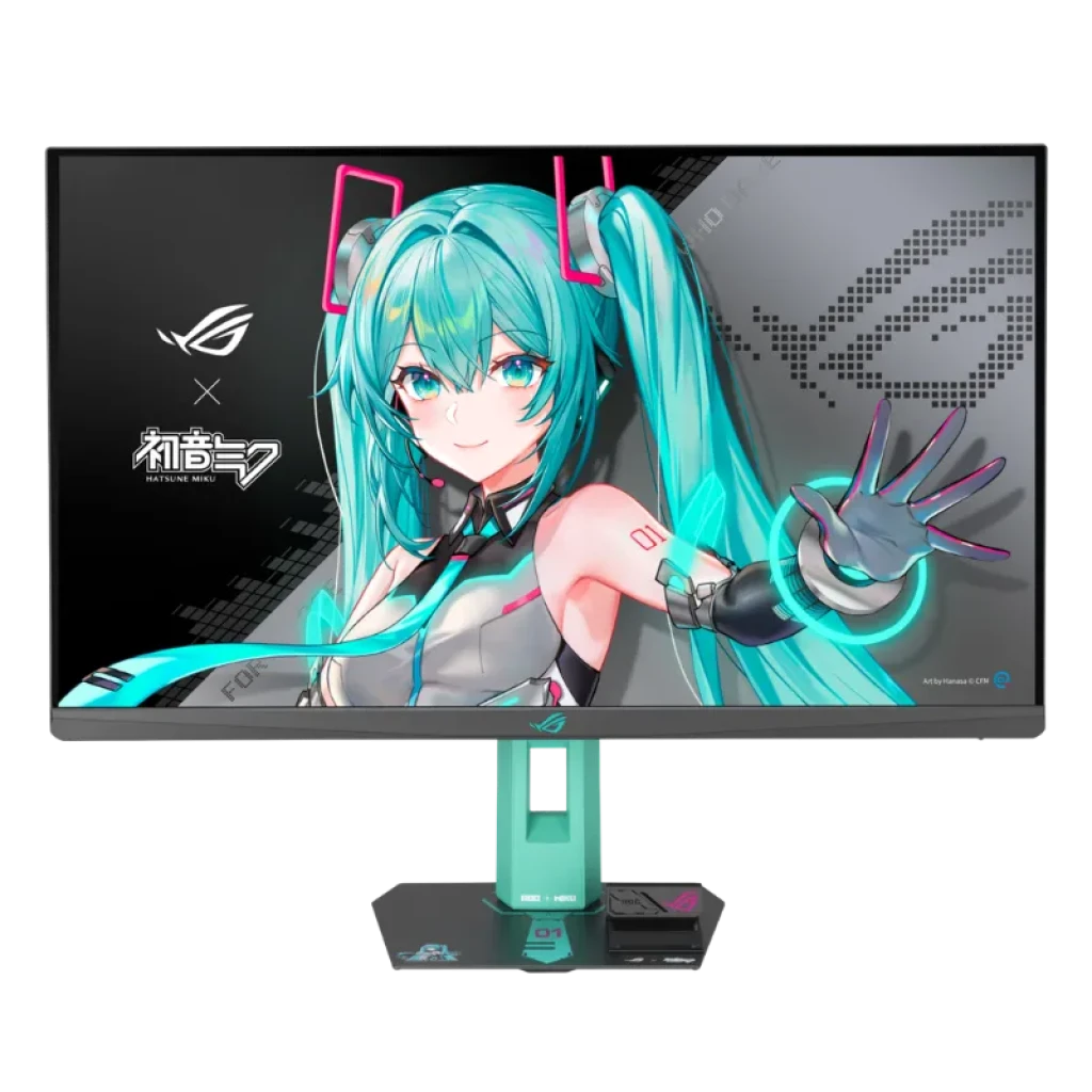 ASUS ROG Strix XG27ACMEG-G Hatsune Miku Edition 27 Pulgadas WQHD Fast IPS 260 Hz G-Sync/FreeSync Premium Monitor Gaming