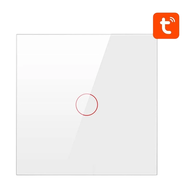 Avatto LZTS02-EU-W1 1 Botón ZigBee Blanco Interruptor Táctil Inteligente