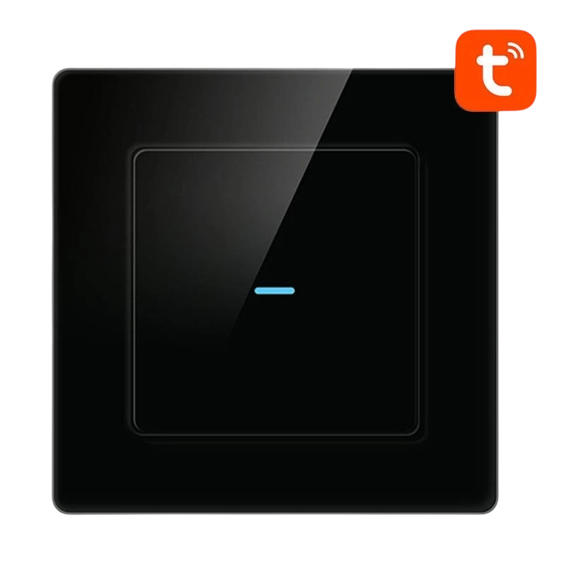 Avatto N-TS10-B1 1 Botón WiFi Negro Interruptor Táctil Inteligente