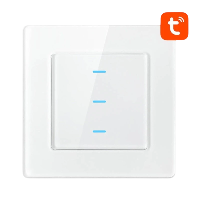 Avatto N-TS10-W3 3 Botones WiFi Blanco Interruptor Táctil Inteligente