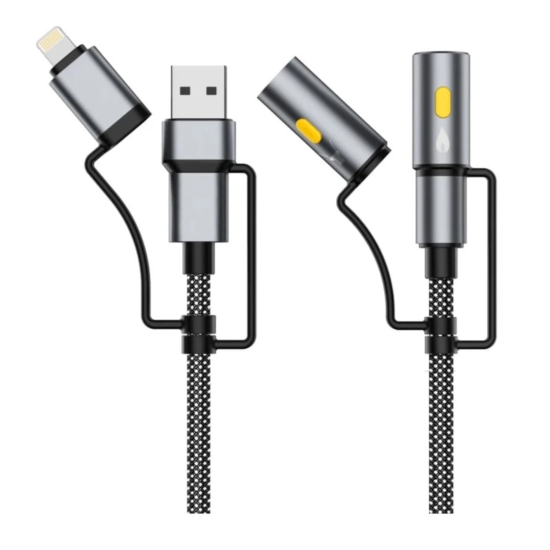 Cable Ultra-Resistente Carga Rápida 6 en 1 240W USB-C/A/Lightning
