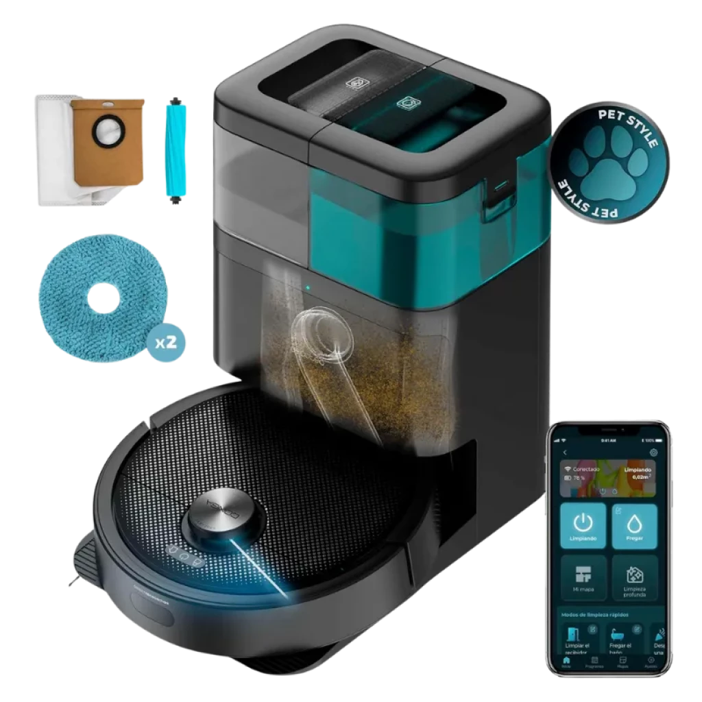 Cecotec Conga 15090 SpinArm Aspirador Robot con base de autovaciado