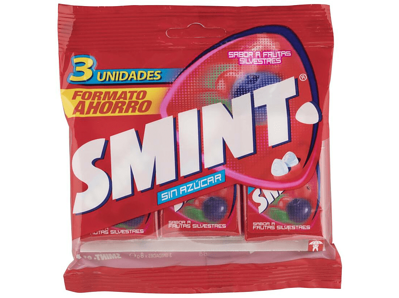 Chupa Chups Smint Tabs Sabor frutas del bosque 3 unidades Sin azúcar