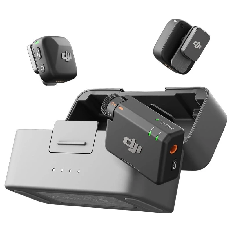 DJI Mic Mini (2 TX + 1 RX + Estuche de carga) Micrófonos Inalámbricos