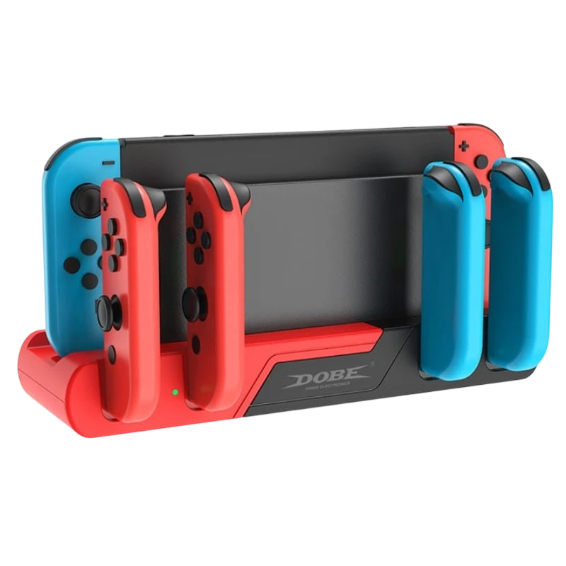 DOBE TNS-0122D Para Joy-Con de Nintendo Switch OLED Rojo/Negro Base de Carga