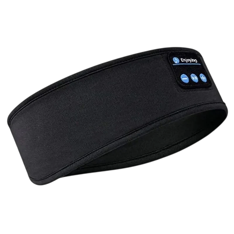Diadema Elástica con Auriculares Bluetooth Negro
