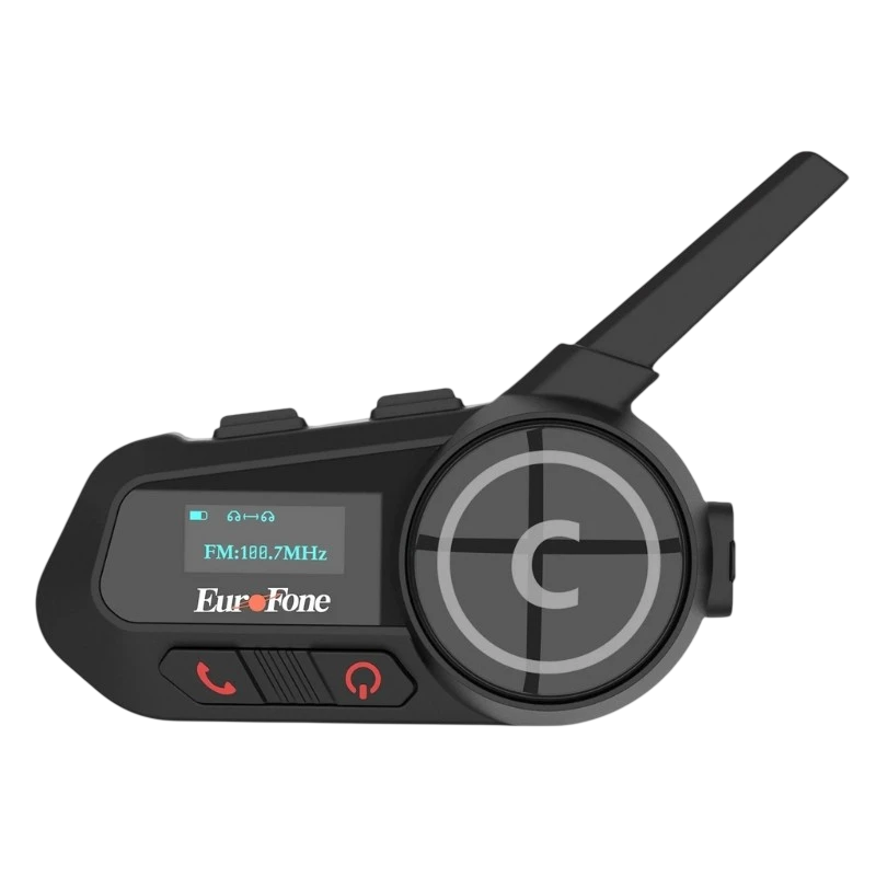 EuroFone S6-SC-B Full Duplex- Intercomunicador para moto para 6 conductores