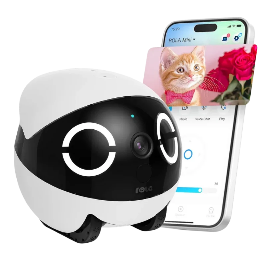 Enabot ROLA Mini 2K Hasta 25 días de autonomía Robot con Cámara de Vigilancia