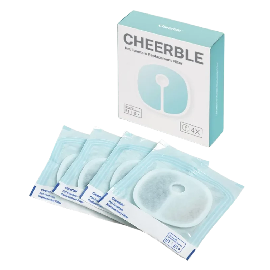 Filtros para Bebedero Automático Cheerble Pet Fountain Elfin E1/ E1+/D1/D1 Pro (4 unidades)