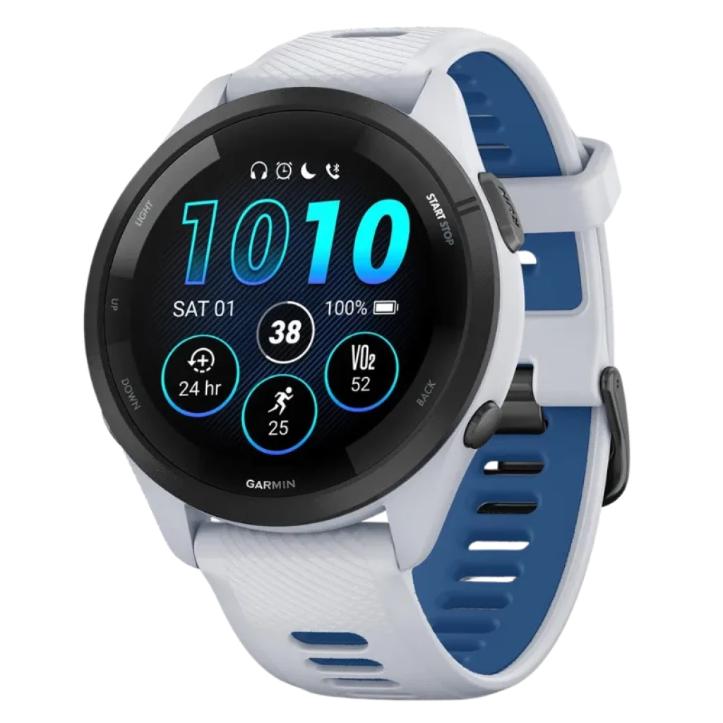 Garmin Forerunner 265 46mm Blanco/Azul Pantalla AMOLED 1,3 pulgadas NFC Reloj Inteligente