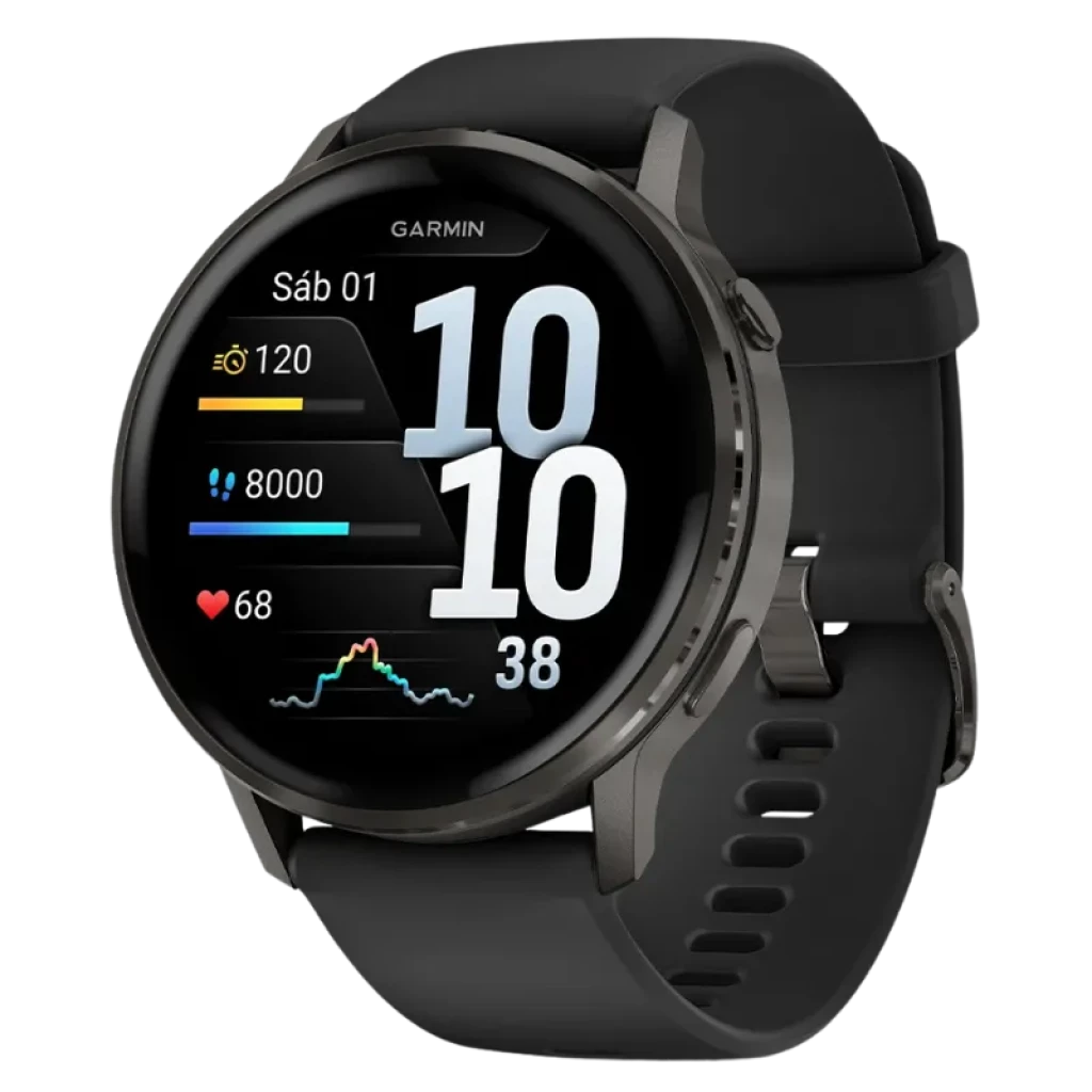 Garmin Venu 4 45 mm Negro con Correa de silicona negra Hasta 12 días de autonomía Reloj Inteligente