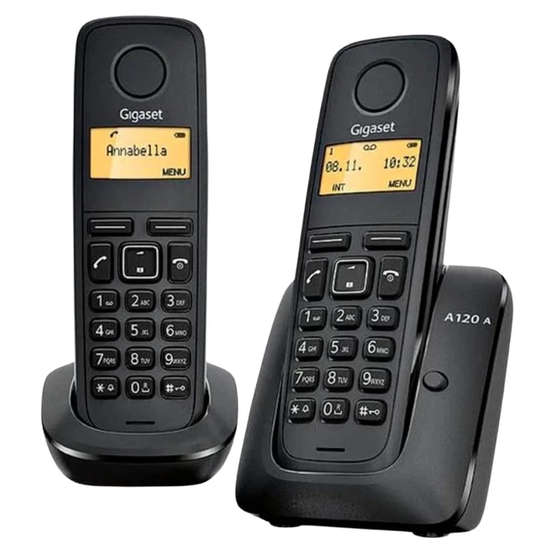 Gigaset A170 Duo Teléfono DECT/analógico Identificador de llamadas Negro