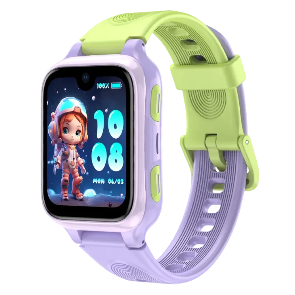 Lagenio K9 Morado Resistencia IP68 4G GPS con IA Reloj inteligente para Niños