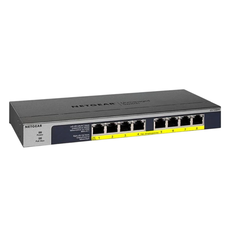 NETGEAR GS108PP Switch no Gestionado 8 Puertos Gigabit Ethernet