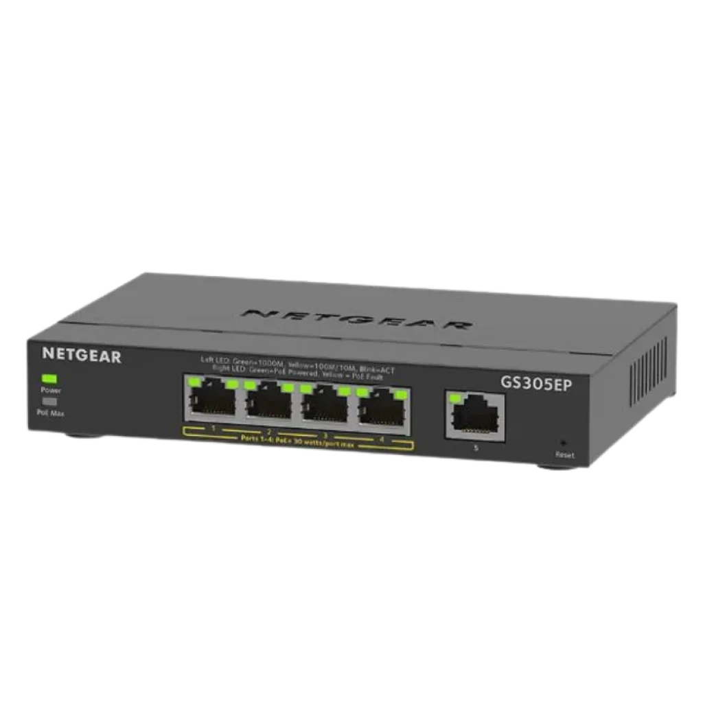 NETGEAR GS305EP con 5 puertos Gigabit Ethernet Switch Gestionado