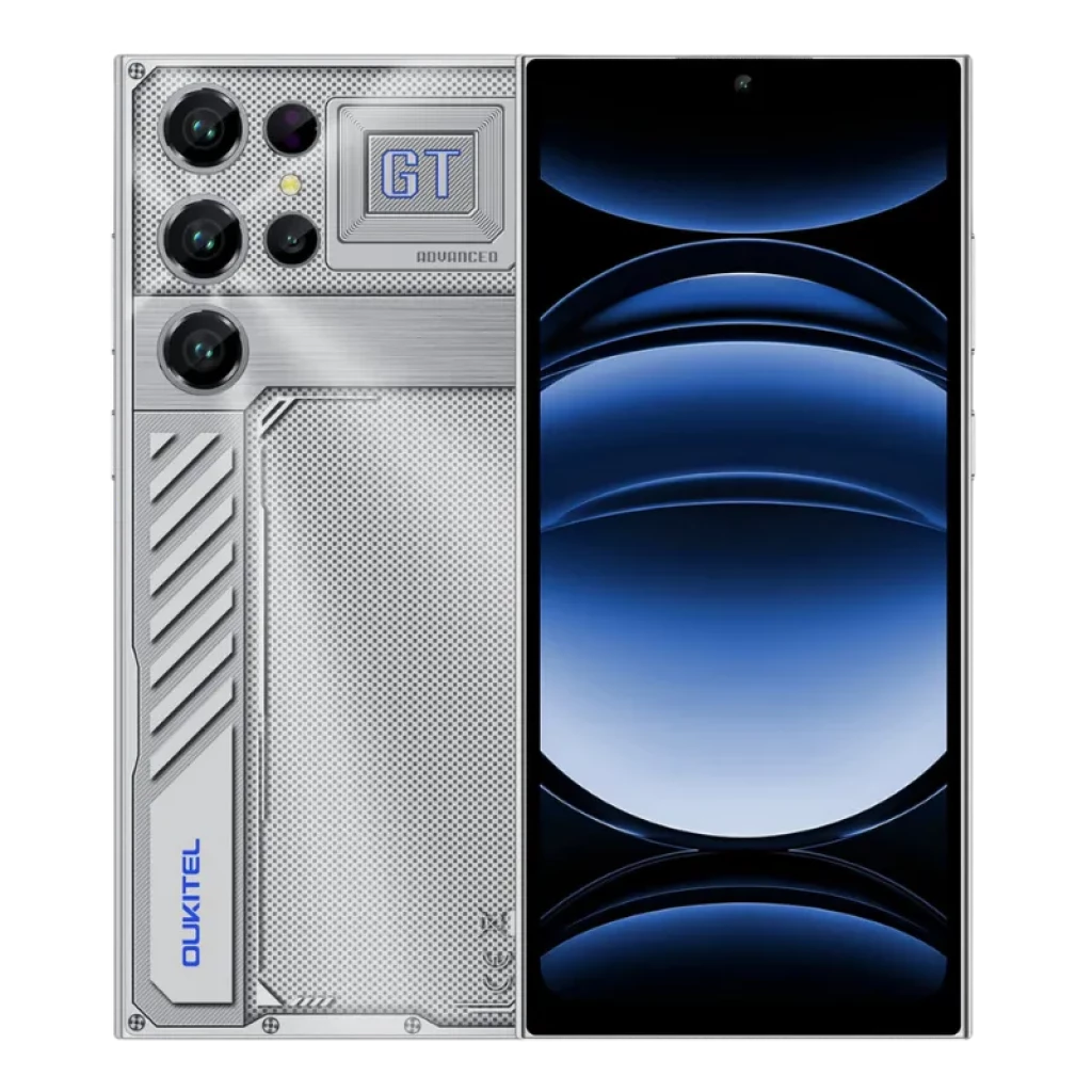 Oukitel C61 GT Plata 256GB Cámara de 13 MP 8 GB de RAM Diseño mecha futurista