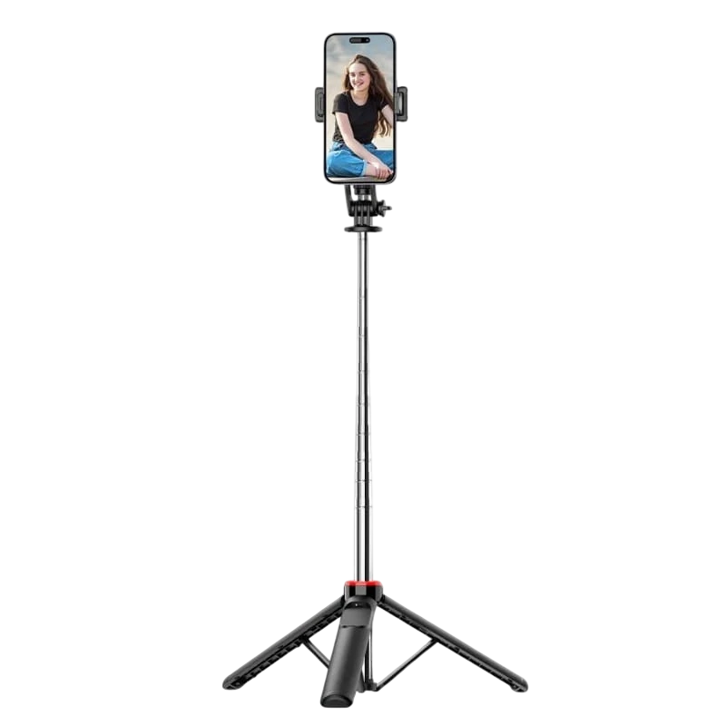 Palo Selfie C13D con Led Trípode extensible 1.35m para Móviles y cámaras con mando inalámbrico Negro