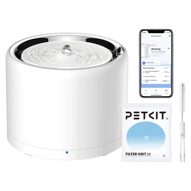 Petkit Eversweet 3 Pro UVC Smart Pet Silent Pump Blanco Bebedero para animales de compañía