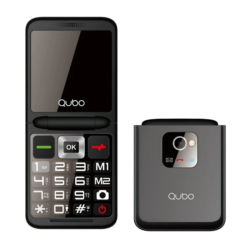 Qubo X-10 2.4' Botón SOS 900 mAh Base de carga Tapa Negro