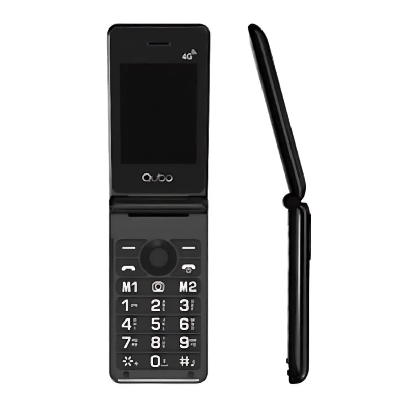 Qubo X-28 2.8' 4G Botón SOS 1000 mAh Tapa Negro