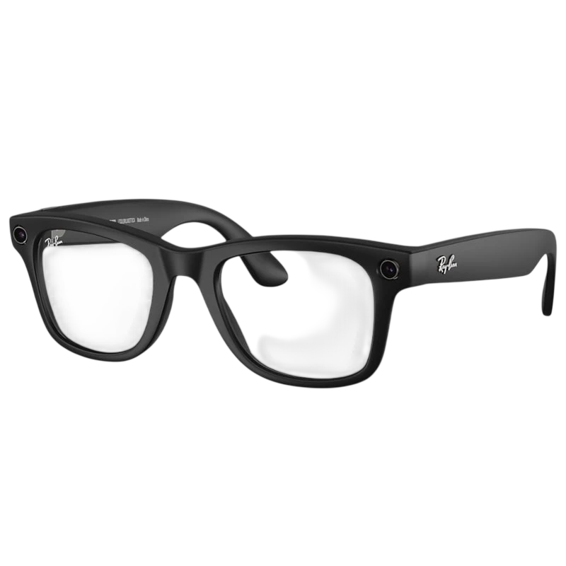 Ray-Ban Meta Wayfarer Negro con Lentes Transparentes