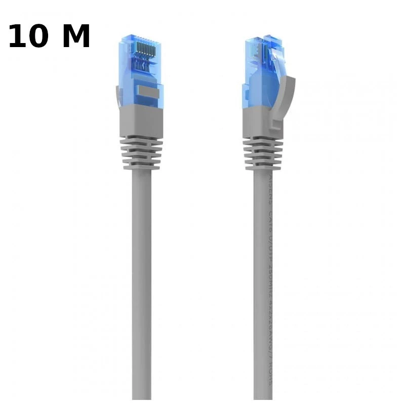 Cable de Red RJ45 Cat6 UTP CCA AWG26 hasta 1000Mbps 10m Aisens A135-0782 Gris