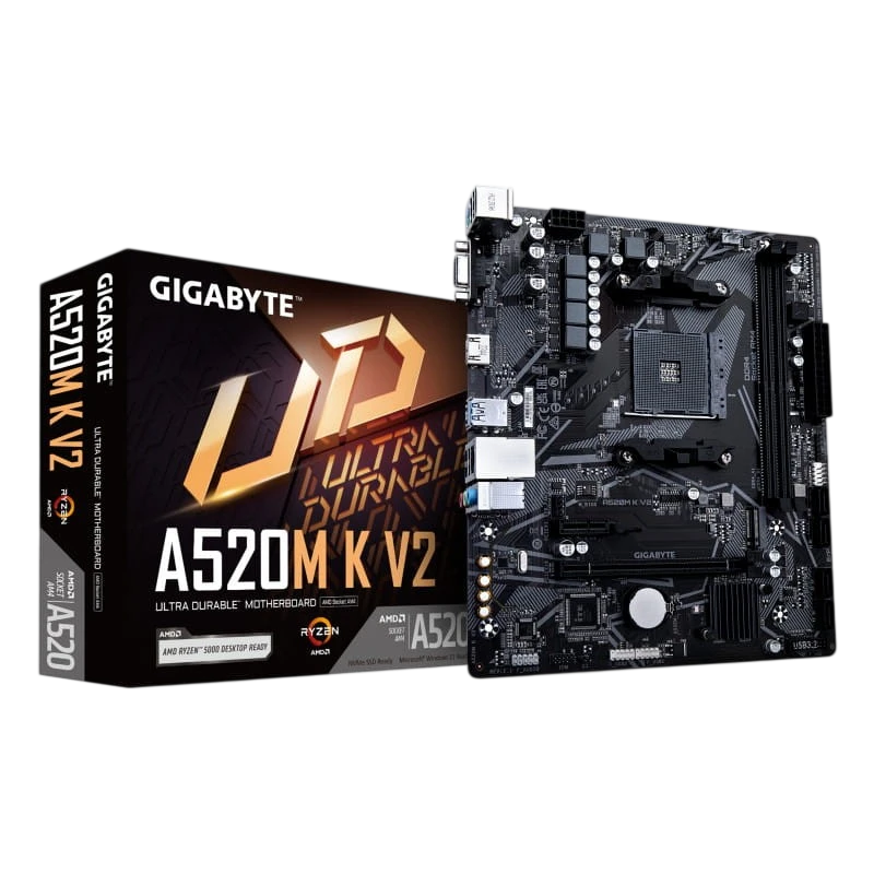 Gigabyte A520M K V2 AMD Zócalo AM4 64GB Micro ATX Negro