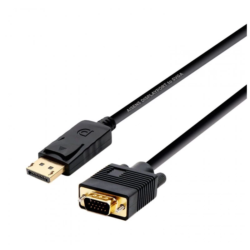AISENS A125-0365 DisplayPort VGA D-SUB 2 metros Negro Cable