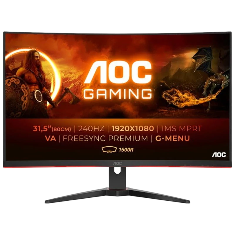 AOC G2 C32G2ZE/BK 32 Full HD VA 240 Hz Curva FreeSync Negro Rojo