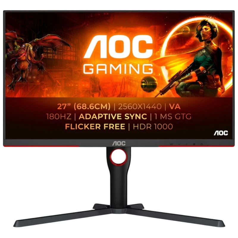AOC G3 Q27G3XMN/BK 27' 2K Ultra HD VA 180 Hz Negro