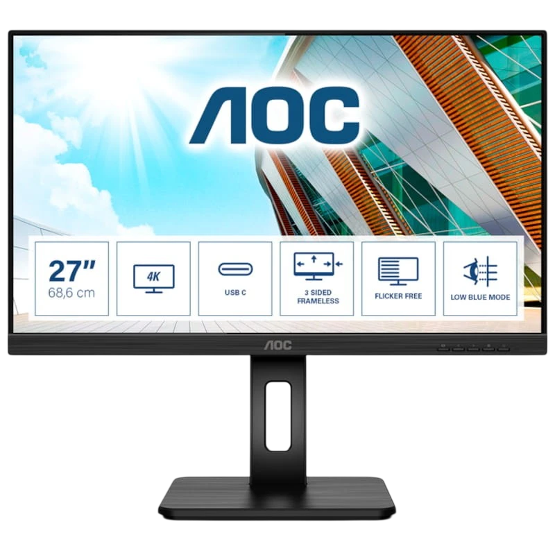 AOC U27P2CA 27 4K Ultra HD IPS Negro Monitor PC