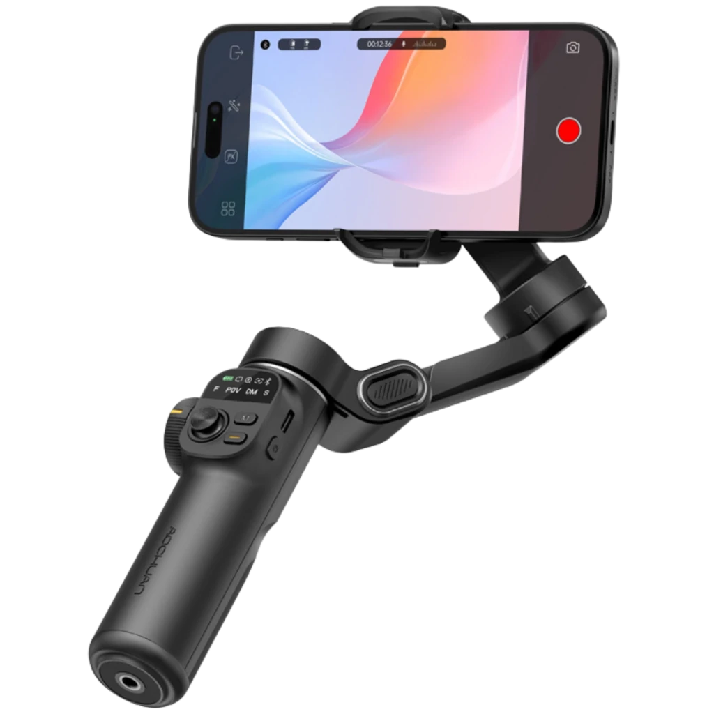 AOCHUAN Smart X2 Standard Gimbal 3 Ejes Estabilizador Smartphone Plegable Negro