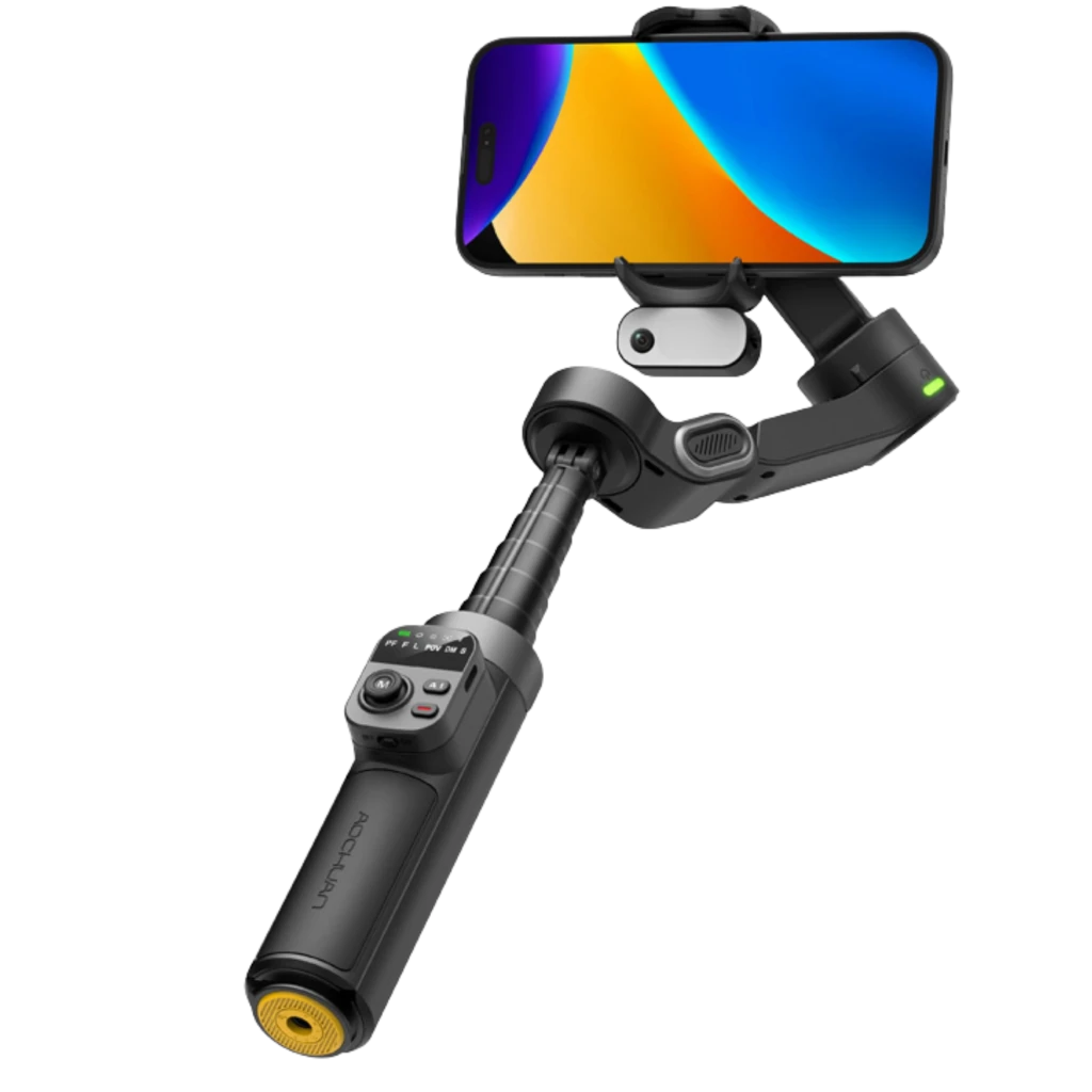 AOCHUAN Smart X3 Gimbal 3 Ejes Estabilizador Smartphone Plegable Negro