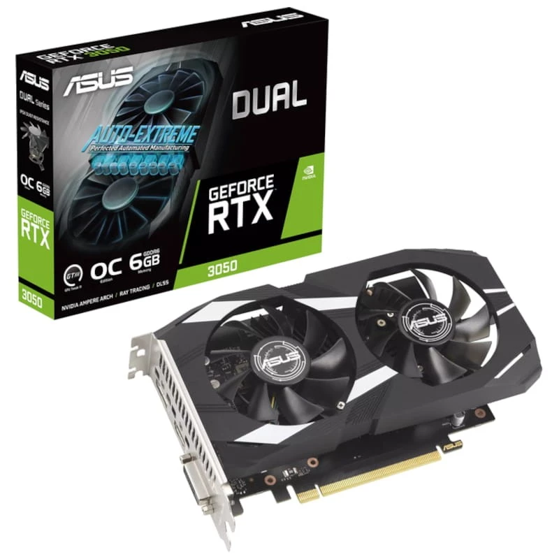 ASUS Dual NVIDIA GeForce RTX 3050 Edition 6 GB GDDR6 Negro