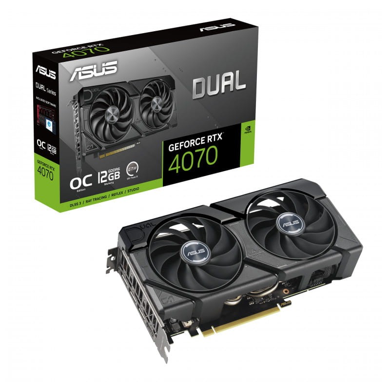 ASUS DUAL-RTX4070-O12GD6-EVO RTX 4070 12 GB GDDR6 Tarjeta gráfica