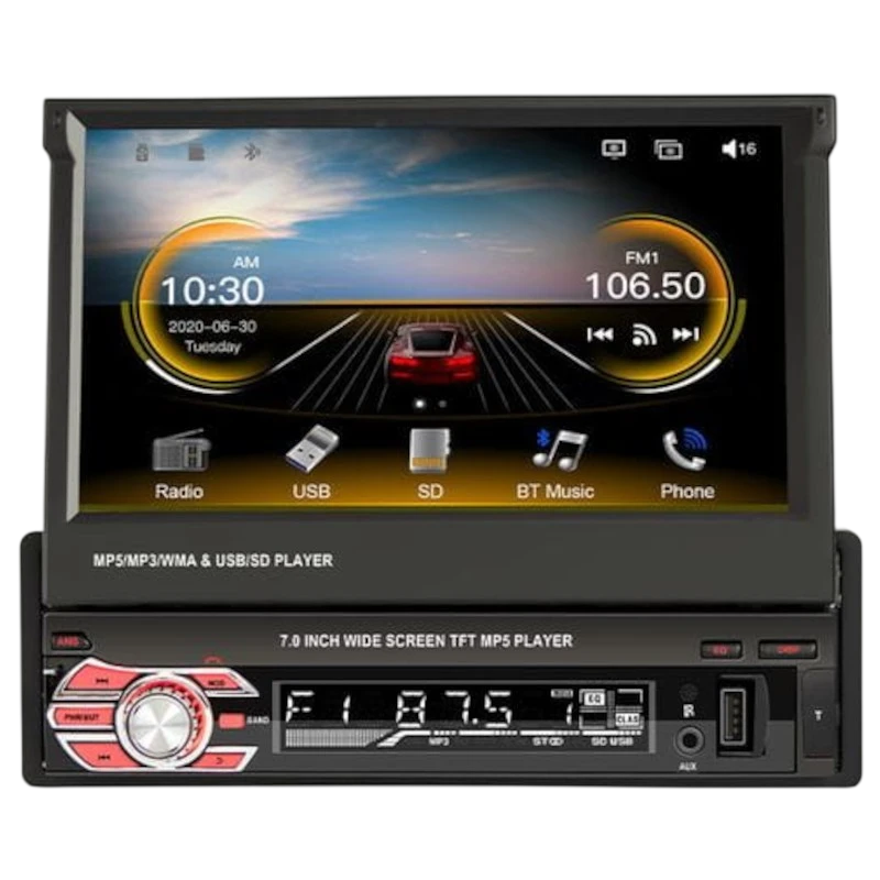 Autoradio 1 DIN SWM 9601C-S 7 pulgadas Bluetooth/Mirror Link/ Carplay/USB/Negro