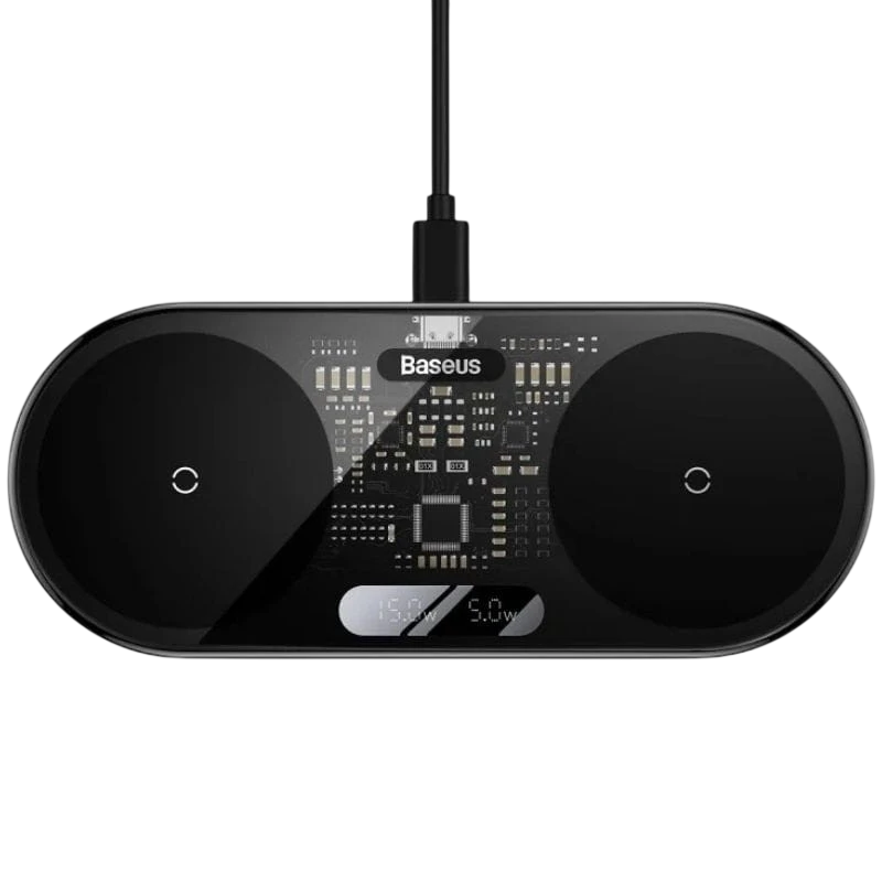 Baseus Dual USB-C 20W Cargador Inalámbrico