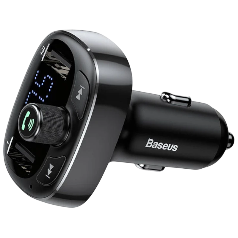 Baseus T-typed S-09 Transmisor FM y Cargador USB de Coche