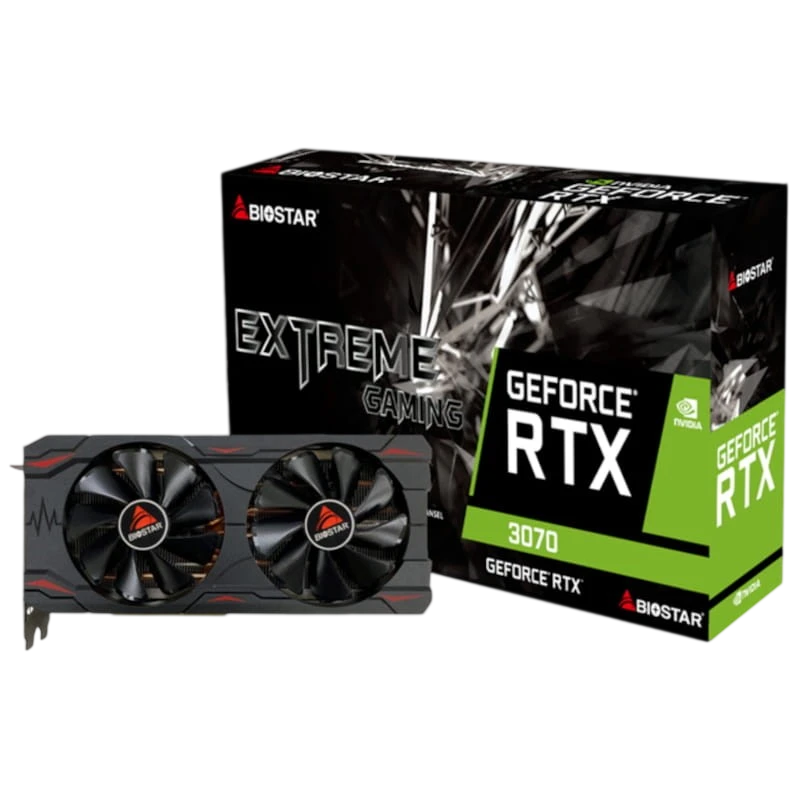 Biostar VN3706RM82 NVIDIA GeForce RTX 3070 8 GB GDDR6 Tarjeta gráfica