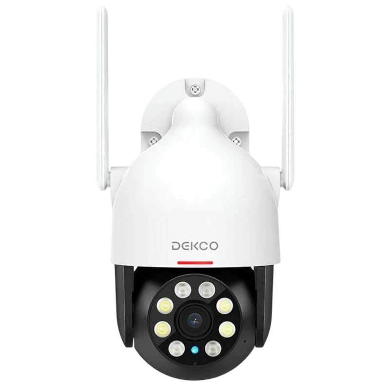Cámara de seguridad IP DEKCO DC5L 2K QHD WiFi Visión Nocturna a color Google Assistant/Alexa Blanco
