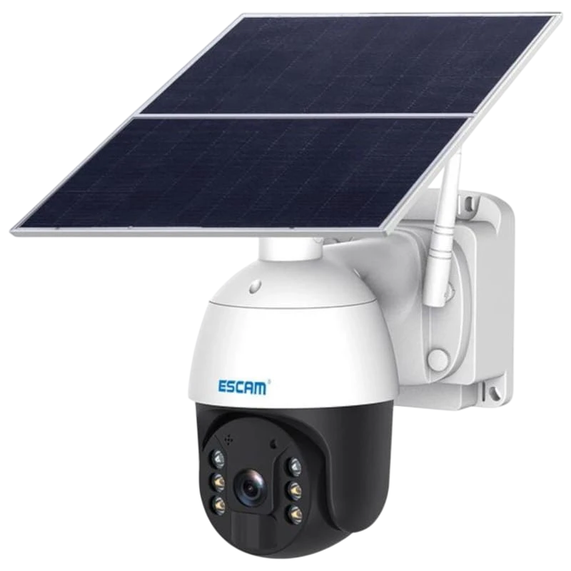 Cámara de seguridad IP Escam QF724 Solar 4G/LTE 24 Horas de grabación Blanco