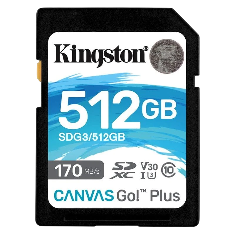 Kingston Canvas Go! Plus 512 GB Clase 10 UHS-I U3 V30 Negro / Turquesa