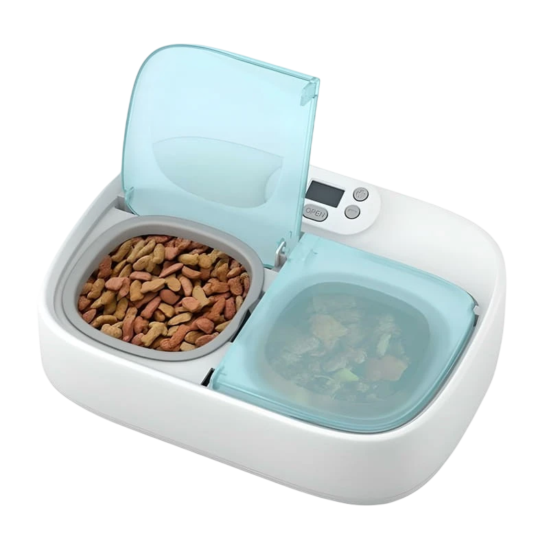 Petoneer Two-Meal Feeder Comedero Inteligente Para Mascotas Programable con APP Ideal para separar comida Seca de Comida Húmeda